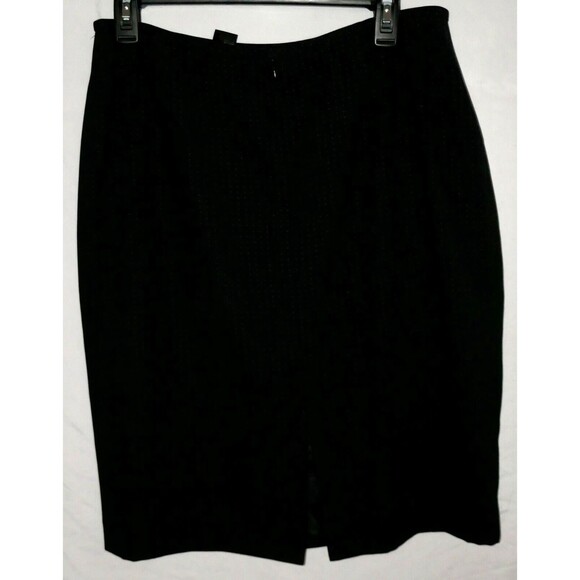 Tahari 2-Piece Black with Micro Dots Jacket Sport Coat Pencil Skirt Suit Size 14 - Picture 6 of 10